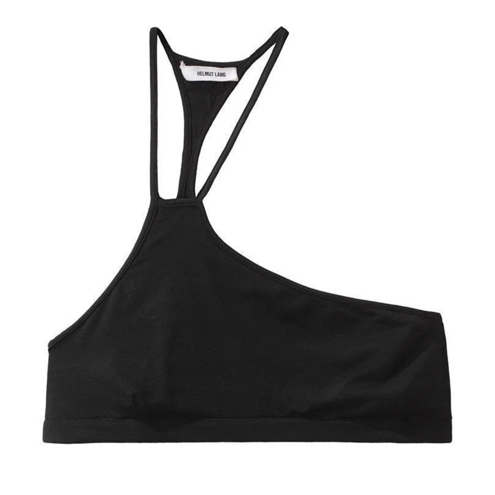 Helmut Lang Black Asymmetrical Bra